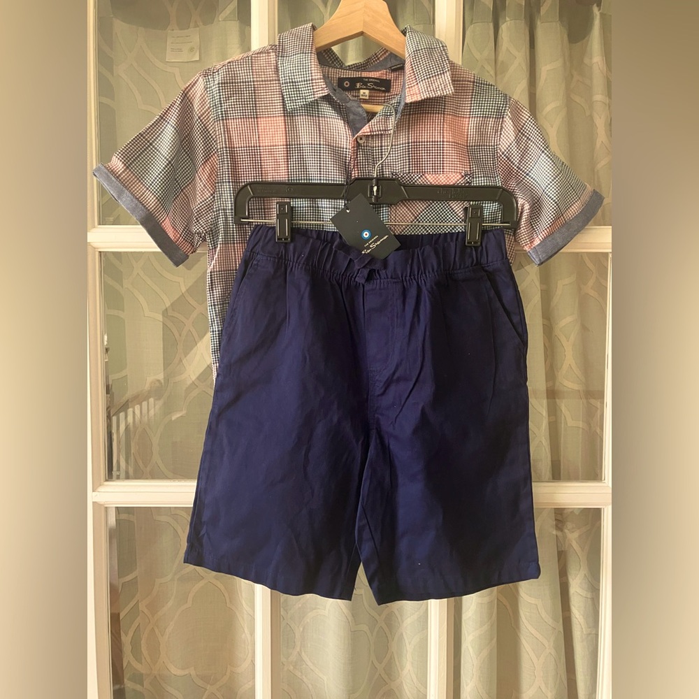 Ben Sherman Boys size 10 / 12 2-piece set - Shorts & Matching Short Sleeve Shirt